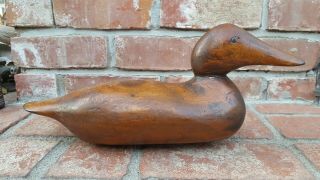 Vintage Antique Duck Decoy Solid Wood