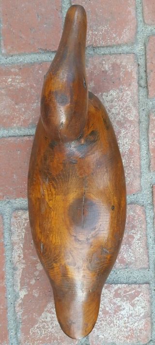 Vintage Antique Duck Decoy Solid Wood 2