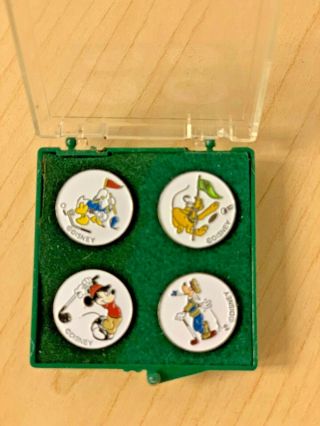 Vintage Disney Mickey Mouse Golf Pins Set Of 4