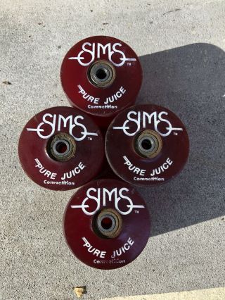 Sims Pure Juice Vintage Skateboard Wheels - 1970’s Skateboard