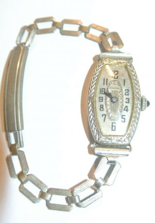 Antique / Vintage Art Deco BULOVA Women ' s 15 Jewels Swiss Wristwatch 14K GF Case 2