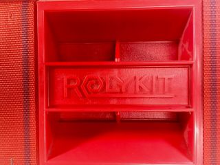 Vintage Red Rolykit Roll - Up Storage Box 43 