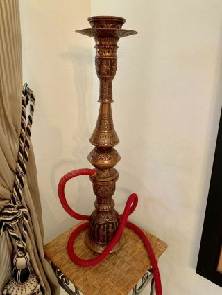 Ornate Embossed Iranian/persian Brass Hookah