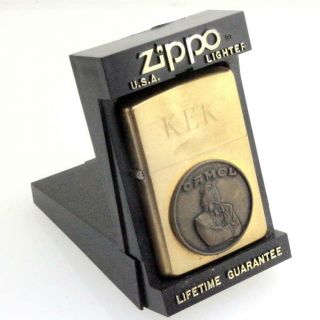 1992 Zippo Brass Lighter " 60th Anniversary Joe Camel " - (inscribed) Never Fired