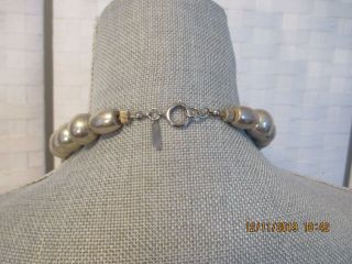 PAULINE RADER Vintage Silver Beads Necklace 3