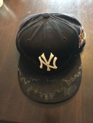 ‘99 Chili Davis York Yankees Game Worn Cap Hat World Series