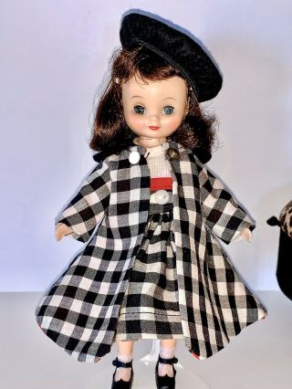 Vintage 8 " Dark Haired Betsy Mccall Doll In Early B - 42 Town And Country Outfit