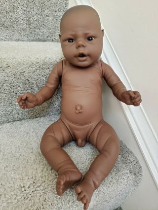 Vintage Jesmar Baby Boy Doll Anatomically Correct Realistic African American