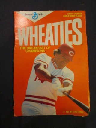 1985 Wheaties Cereal Box - - Cover Only " Pete Rose "