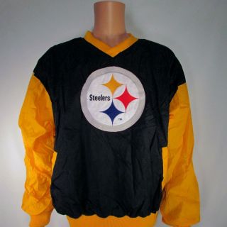 Vintage Pittsburgh Steelers Windbreaker Pullover Jacket Xl - Rare