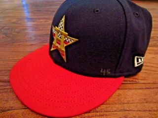 Tony Kemp 2019 Houston Astros Game Hat July 4th Weekend Mlb Auth 45 Skaggs