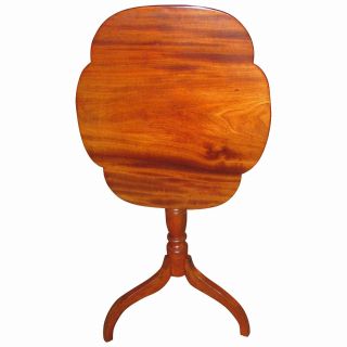 Antique American Federal Candle Stand Cherry And Mahogany Circa 1800 Tilt Top