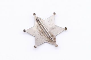 ANTIQUE VINTAGE OBSOLETE SPECIAL POLICE BALL TIPPED STAR BADGE 2