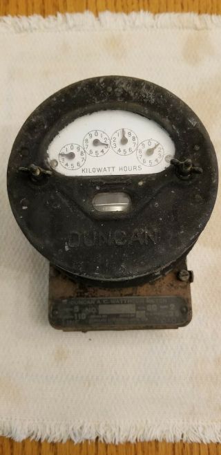 Vintage Duncan Watthour Meter