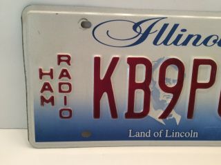 Illinois HAM RADIO KB9PCC License Plate Amateur Operator Sign KB9 PCC Abe Bust 2