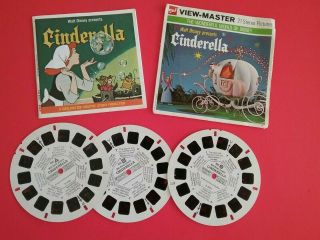 Vintage View Master – 1965 Walt Disney Cinderella - Complete 3 Reel Set B318
