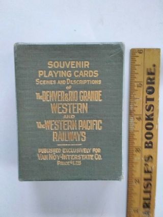Vintage Souvenir Playing Cards.  Denver&rio Grande,  Western Pacific.  Rr.