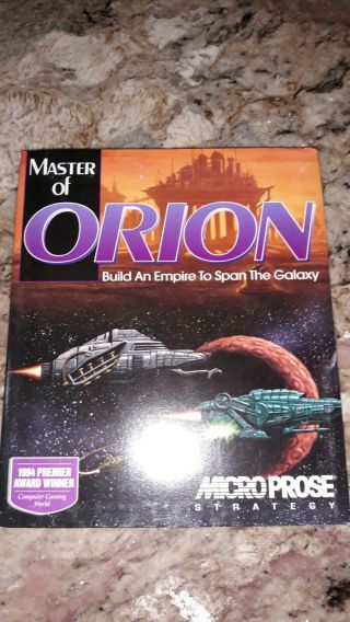 Vintage Micro Prose Master Of Orion Ibm Pc Game