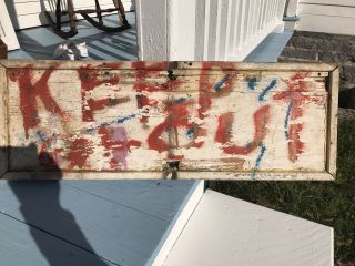 Antique Wooden Cow Cattle Farm Painted Country Sign Folk Art NY 3