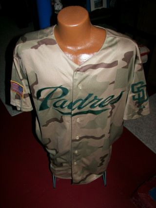 San Diego Padres Game Worn Jersey Camo Adam Russell 2009 - 2010
