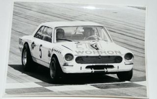 Vtg Ika Industrias Kaiser Argentina Torino Racer 7x9.  5 B&w Racetrack Photo 1960s