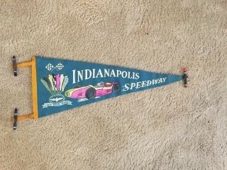 Vintage Indianapolis 500 Mile Felt Pennant / 50 
