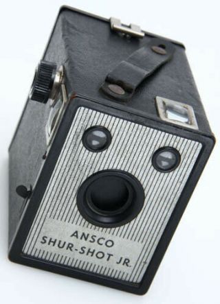 Ansco Shur - Shot Jr.  Box Camera 120 Film Vintage Steampunk 384327