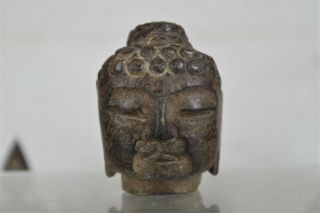 Fantastic Early Antique Tibetan/chinese Bronze Buddha Head