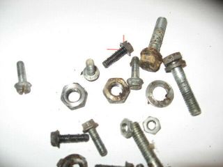 Vintage Homelite Chainsaw Model C - 51 Side Cover Bolts And Bar Nuts