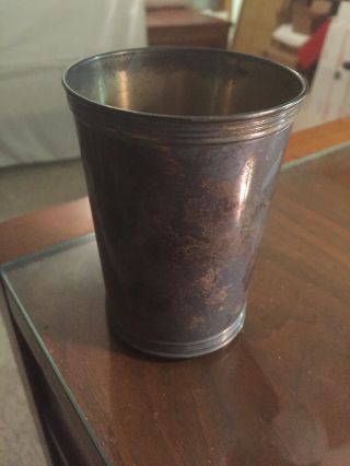 3 1/2” Sterling Silver Julep Cup Engraved Msu Math Faculty 1932 - 1970