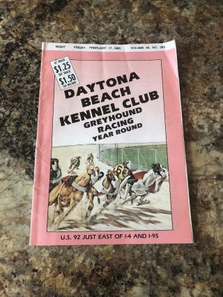 1995 February Daytona Beach Kennel Club Greyhound Racing Program