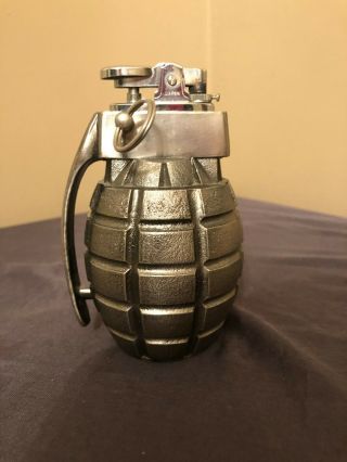 Vintage Collectible Comoys Of London Japan Hand Grenade Table Lighter