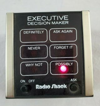 Vintage Radio Shack Tandy Executive Decision Maker Electronic Novelty Circa 70 