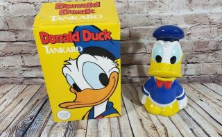 Vintage Donald Duck Disney Tankard Stein First In Series