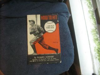 Vintage Rogers Hornsby Cardinals How To Hit Baseball Publication With Babe Ruth,