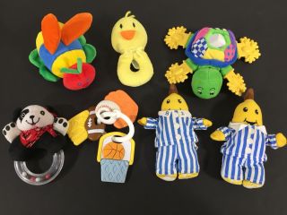 Vintage 1990s Baby Toys Kids Ii 2 Dog Duck Rattle Bananas In Pajamas Safety 1st