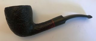 W.  O.  Larsen Bent Pot Rusticated Briar Pipe: Estate Item