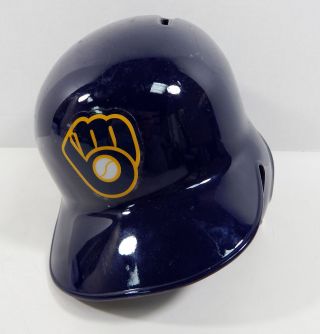 2017 Milwaukee Brewers Stephen Vogt 12 Game Issued Navy Batting Helmet