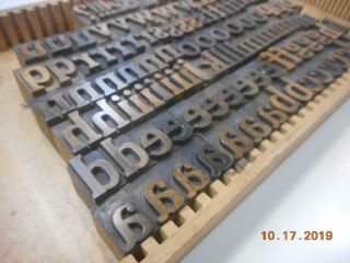 Printing Letterpress Printer Block Decorative Unmarked Wood Alphabet Antique 2