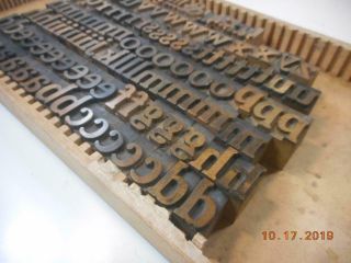 Printing Letterpress Printer Block Decorative Unmarked Wood Alphabet Antique 3
