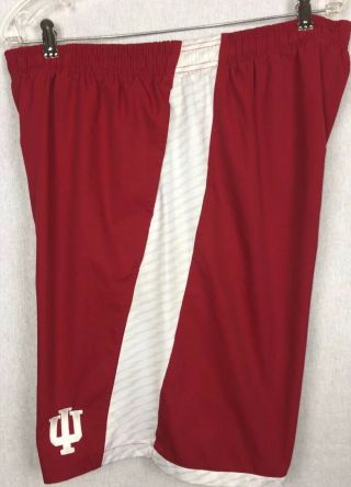Indiana University Hoosiers Adidas Basketball Shorts Size Xl Red/white Pockets