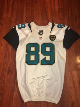 Jacksonville Jaguars Marcedes Lewis Autographed Game Worn/issued Jersey With