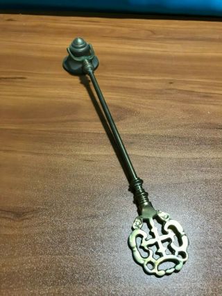 Antique Vintage Metal Candle Snuffer Swivel Head Moving Bell Collectible