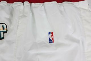 Vtg Nike NBA Detroit Pistons Scot Pollard On Court Game Worn Pants White 97/98 3