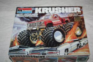 Vintage 1984 Monogram Krusher Monster Truck 1/24 Model Kit