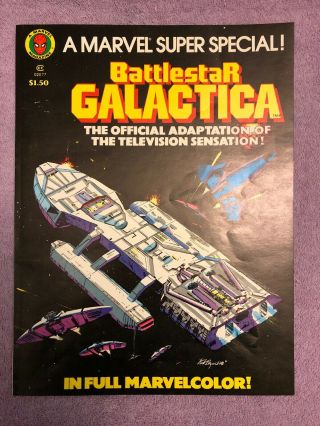 Battlestar Galactica - Rare Giant Comic Book Adaptation 1st Ed.  (1978)