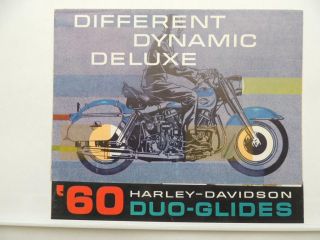 Vintage 1960 Harley - Davidson Duo - Glides Motorcycle Brochure L6760