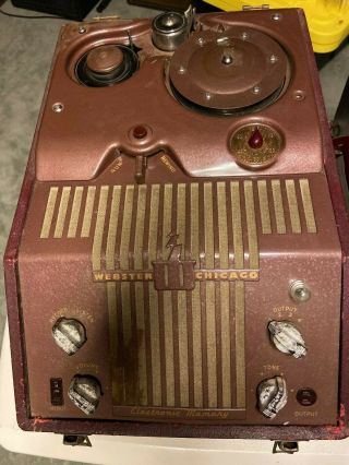 Webster Chicago Wire Recorder & Microphone - 288 - 1r - 1940 