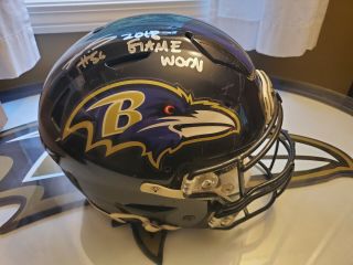 2018 Baltimore Ravens Game Worn Tim Williams Helmet Alabama