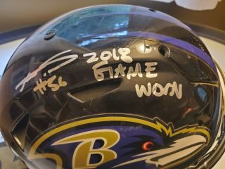 2018 Baltimore Ravens Game Worn Tim Williams Helmet Alabama 2